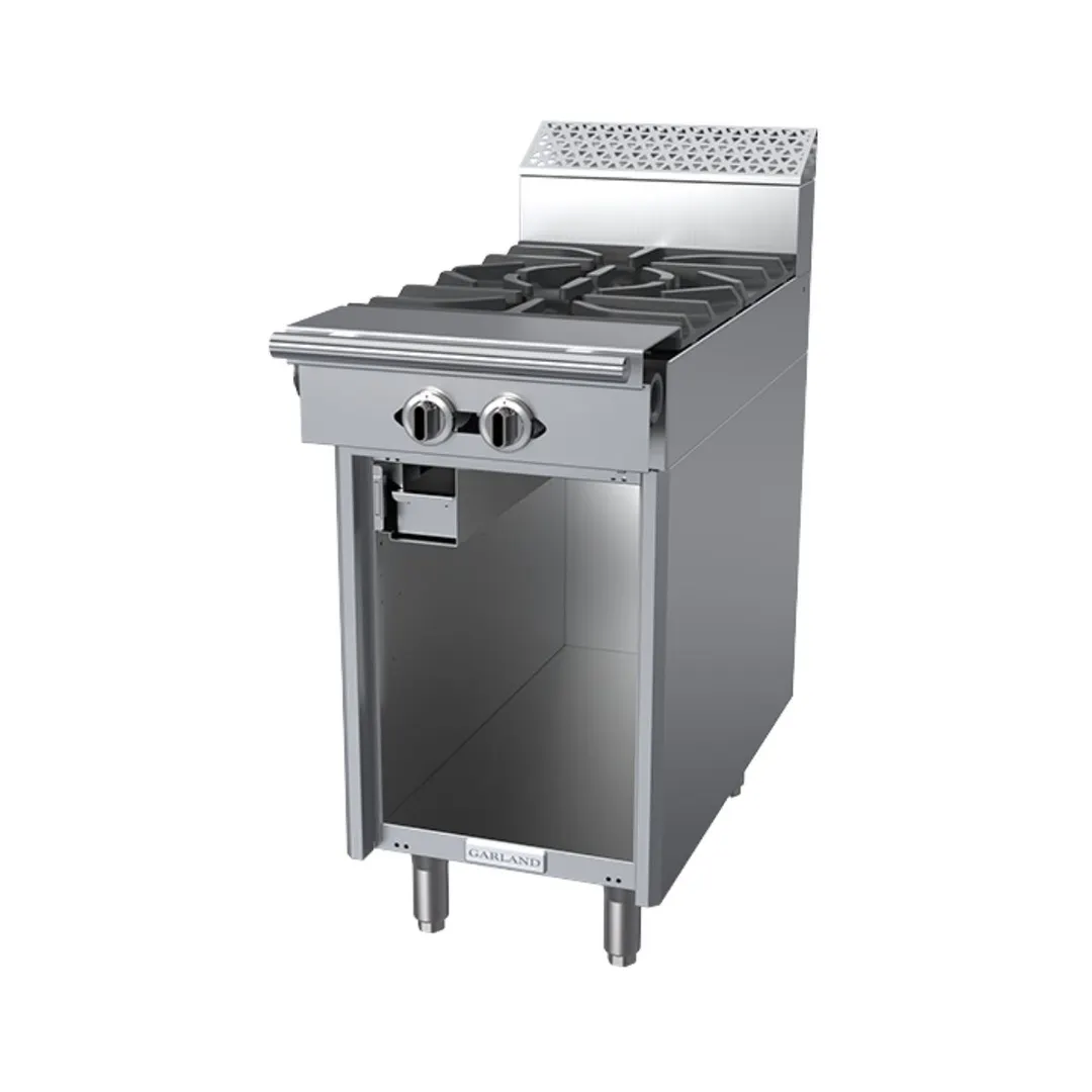 Garland US Range C18-7S 18" Gas Heavy Duty Range w/ (2) Open Burners, Cabinet Base, 80.000 BTU