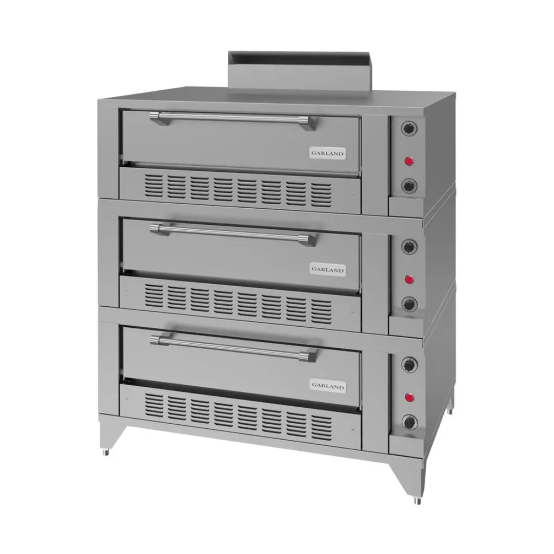 Garland US Range G2073 55" Triple Deck Gas Bake Oven with 7" Interior Height, 6" Legs, 120.000 BTU