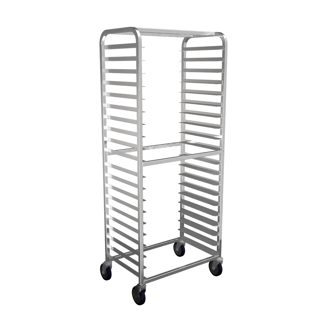 Winholt SS-2620B 20-Pan Mobile Full Height Side Loading Sheet Pan Rack w/ 5" Casters