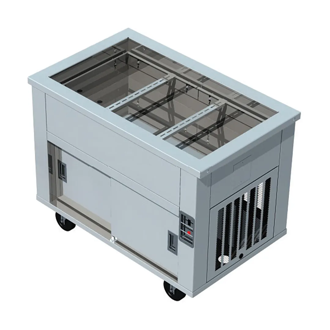 Piper Products 3-BCM 46" Elite Cold Food Serving Counter, Mechanically Cooled, (3) Pan