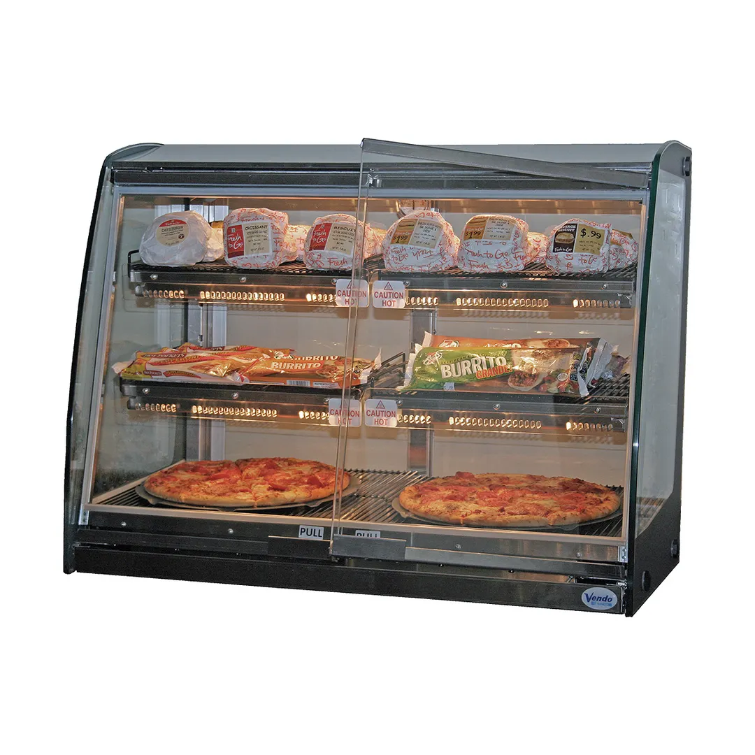Vendo HFDC00005 Combo Serve Hot Food Display Case, Countertop, Full/Self-Service