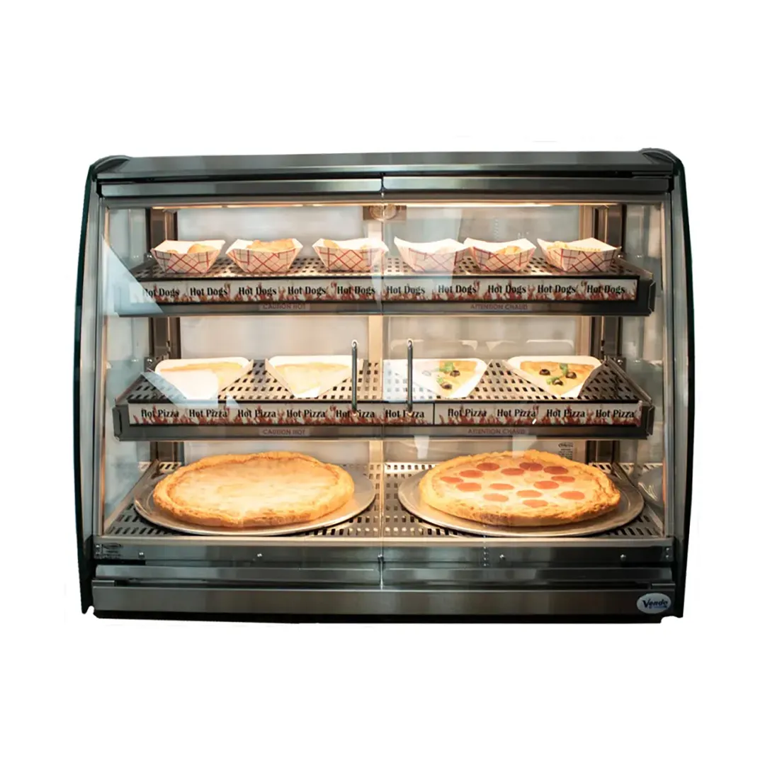 Vendo HFDC00005 Combo Serve Hot Food Display Case, Countertop, Full/Self-Service