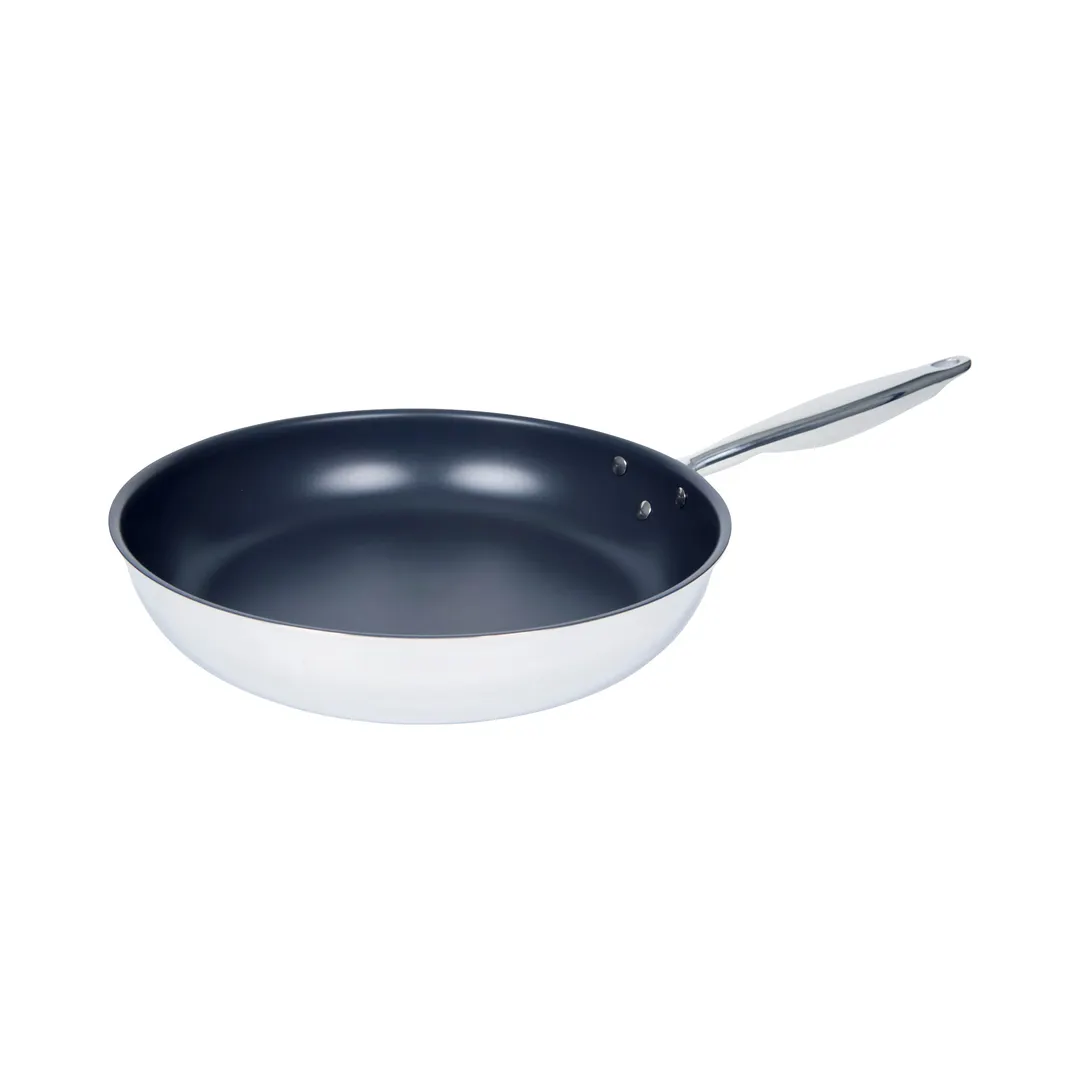Winco TGFP-12PR - 12" Fry Pan, Stainless Steel, Non‑Stick, Induction Ready, NSF Certified, PFAS‑Free