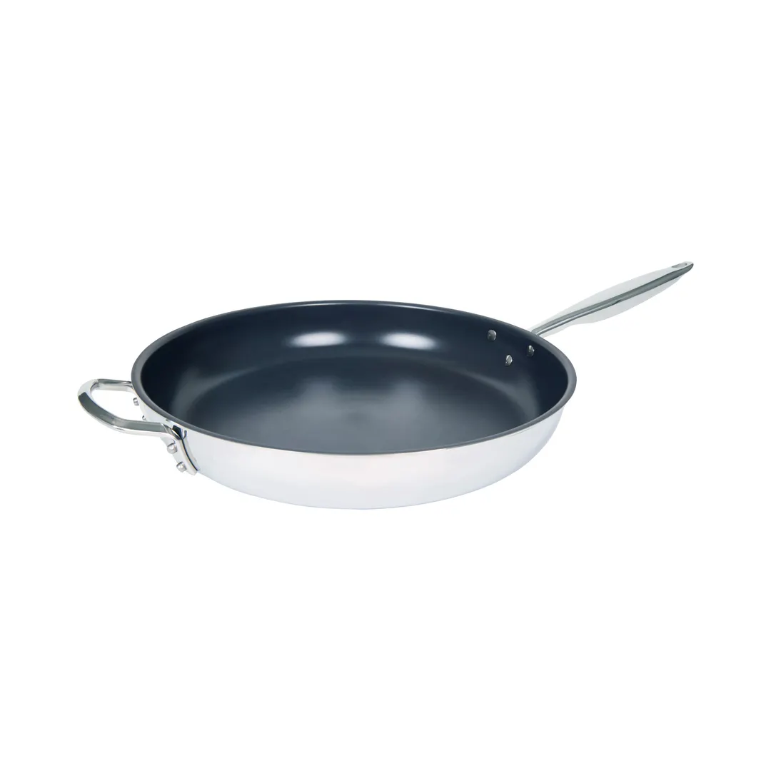 Winco TGFP-14PR - 14" Fry Pan, Non‑Stick, Induction Ready, 18/8 Stainless Steel, NSF Certified