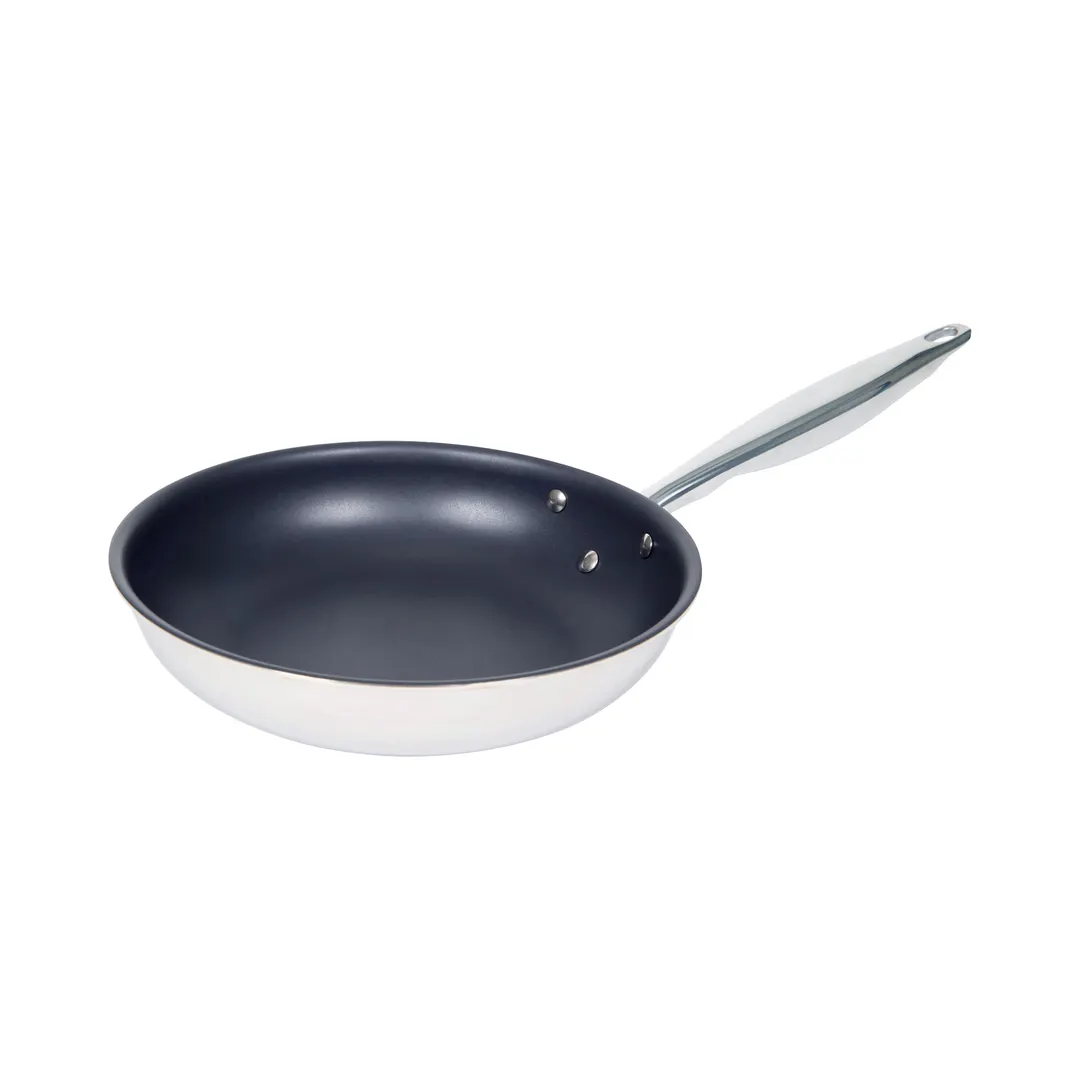 Winco TGFP-8PR 8" Fry Pan, Induction Ready, Non‑Stick, 18/8 Stainless Steel, PFAS‑Free