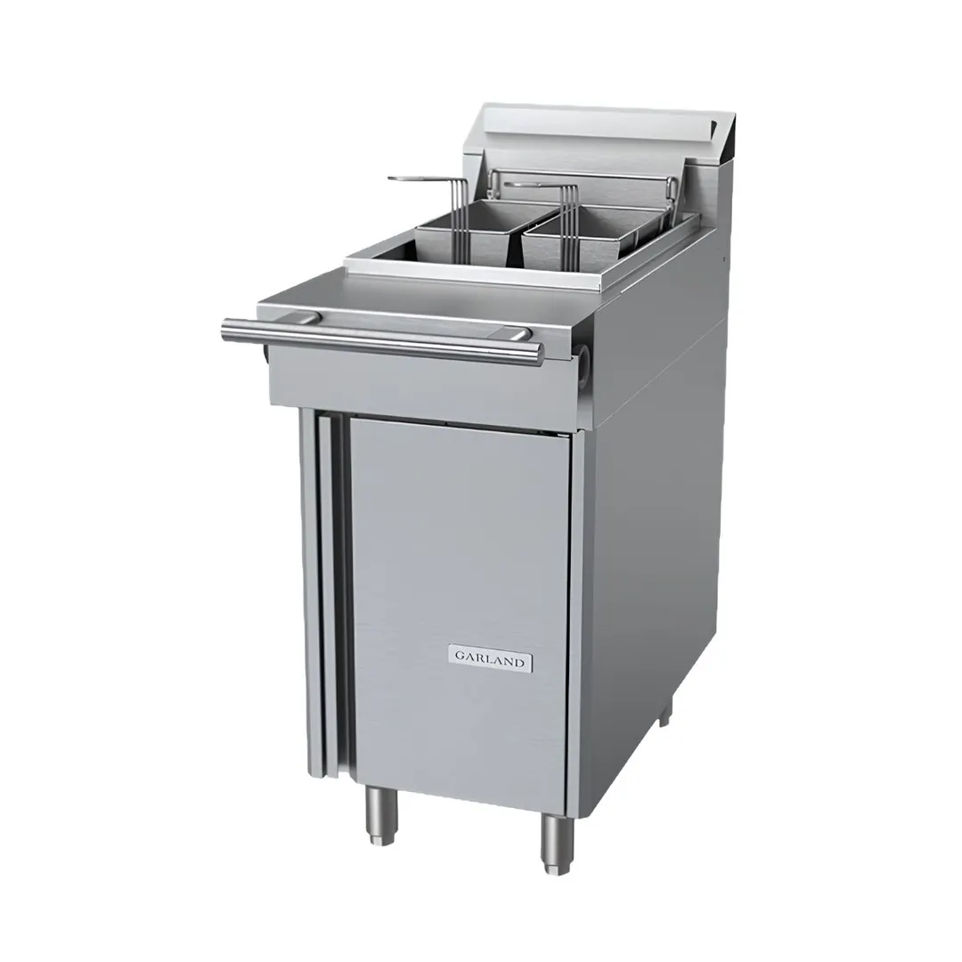 Garland US Range C18-35F 18" Floor Model Gas Deep Fryer, Full Pot, NG or LP, 35 Ibs, 110.000 BTU