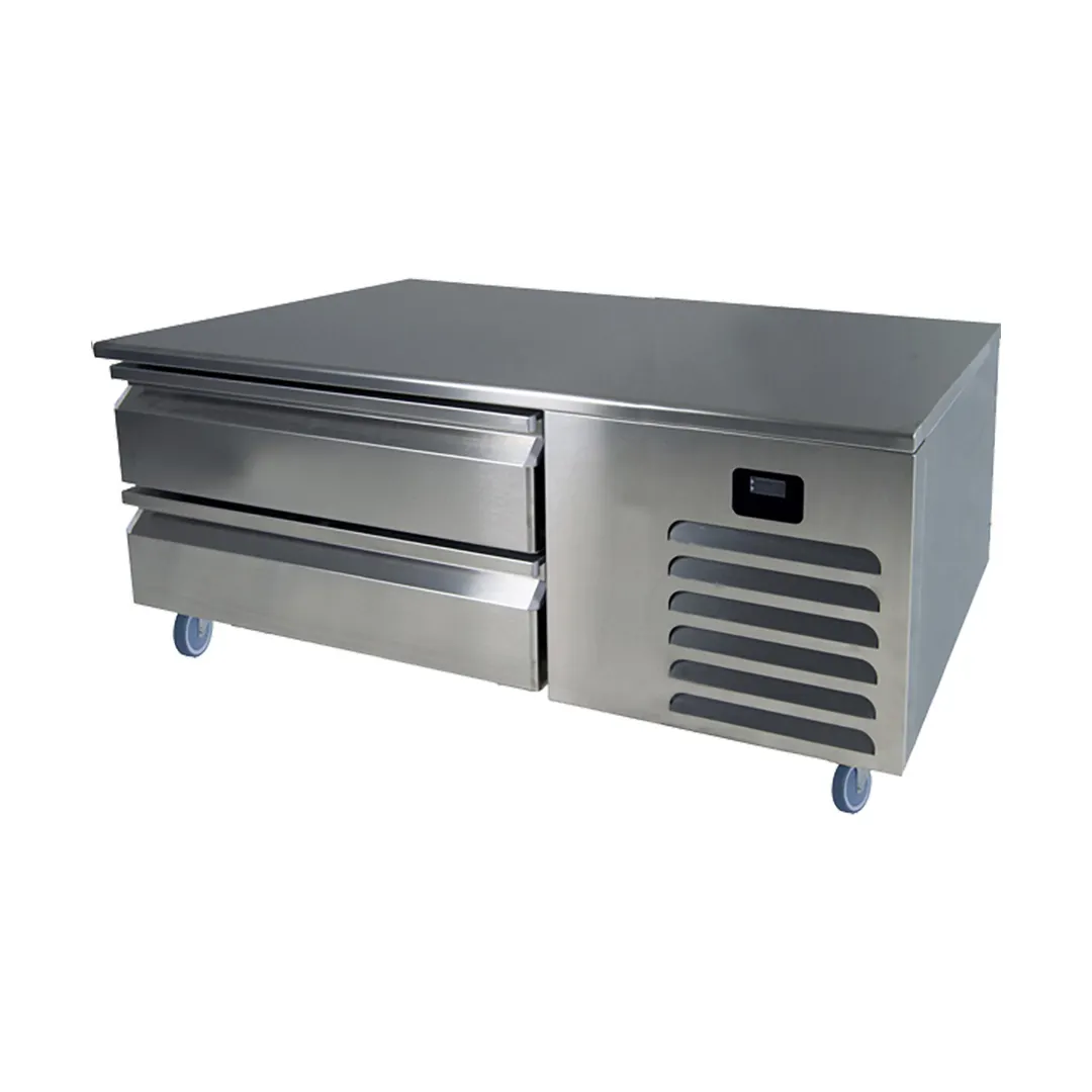 QualServ UCFB560-SS61A 60" 2 Drawers Freezer Chef Base, Stainless Steel, 115v