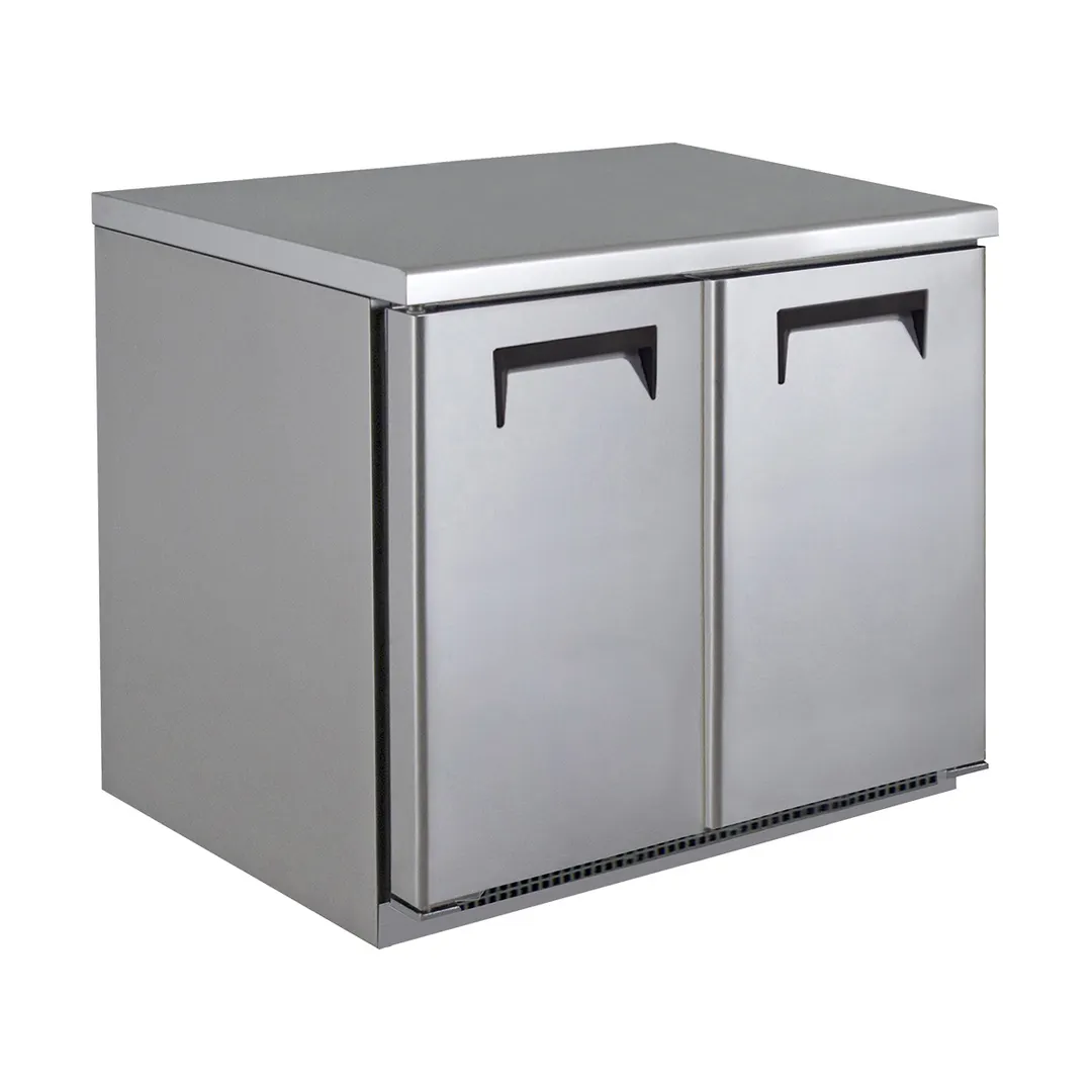 QualServ UCFZ348-SS61A 48" 2-Door Undercounter Freezer, Stainless Steel, 13.17 cu. ft., 115V