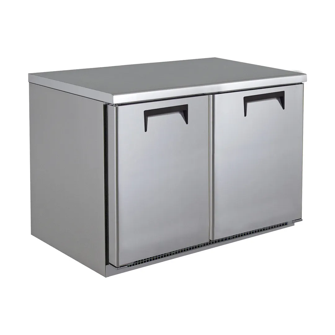 QualServ UCFZ360-SS61A 60" 2-Door Undercounter Freezer, Stainless Steel, 17.04 cu. ft., Auto Defrost
