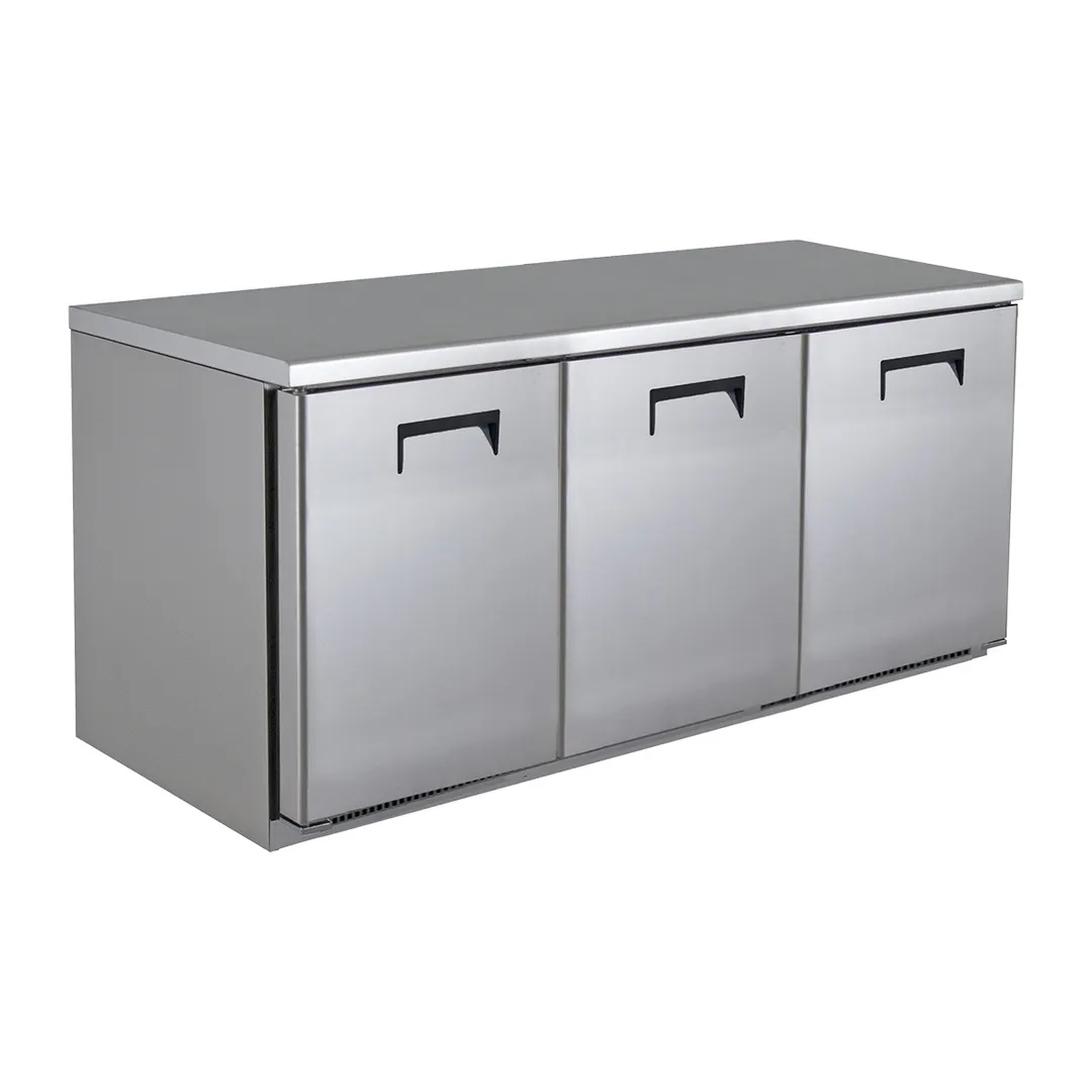 QualServ UCFZ372-SS61A 72" 3-Door Undercounter Freezer, Stainless Steel, 19.86 cu. ft.