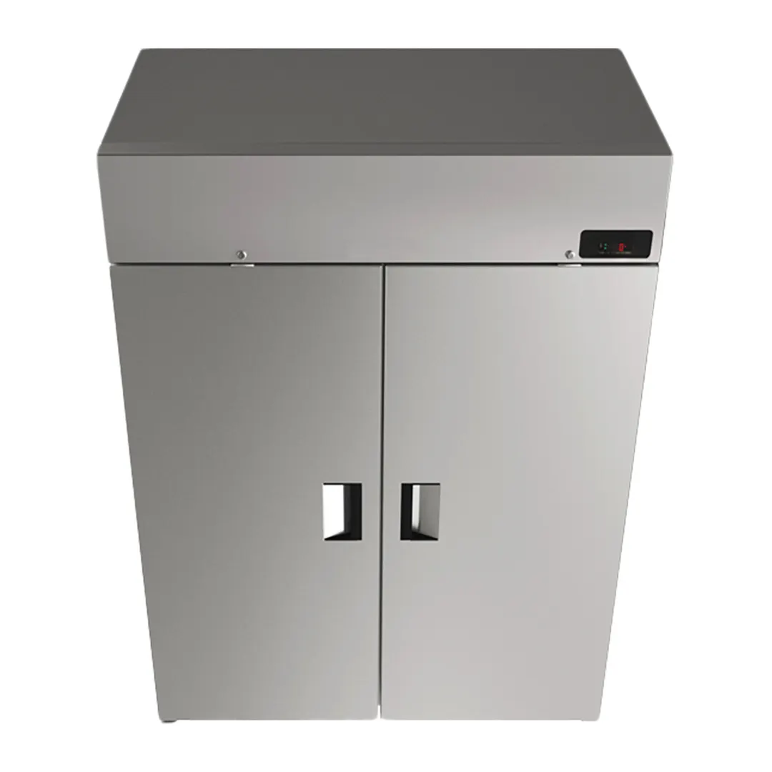 QualServ UCFZ455-SS71A 55" Two Section Reach In Freezer w/ 2 Solid Doors, Top Mount, 48 cu. ft.