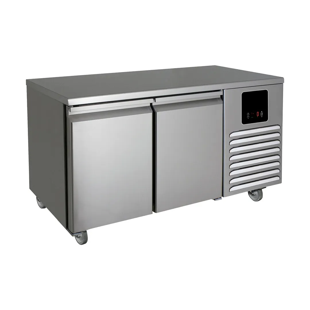 QualServ UCFZ552-SS61A 57" 2-Section Undercounter Freezer w/ 2 Doors, 9.88 cu. ft.