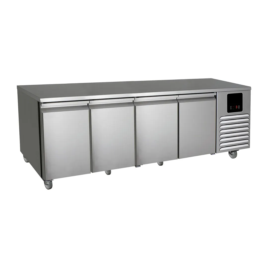 QualServ UCFZ588-SS61A 95" 4-Section Undercounter Freezer w/ 4 Doors, 21.2 cu. ft.