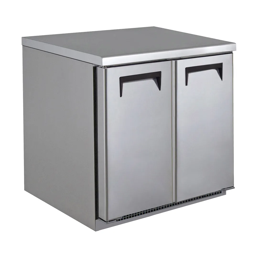 QualServ UCRE336-SS61A 36" 2-Door Undercounter Refrigerator, Stainless Steel, Front Breathing, 9.29 cu. ft.