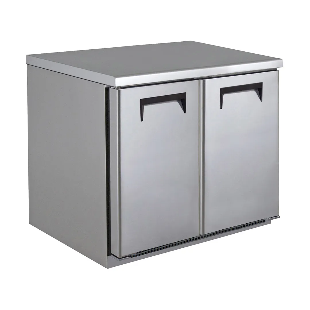 QualServ UCRE348-SS61A 48" 2-Door Front Breathing Undercounter Refrigerator, Stainless Steel, 13.17 cu. ft.