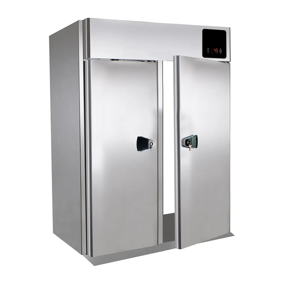 QualServ UCRE766-SS71A 66-7/8" 4-Solid Door Roll-Thru Refrigerator, 79 cu. ft., Top Mounted