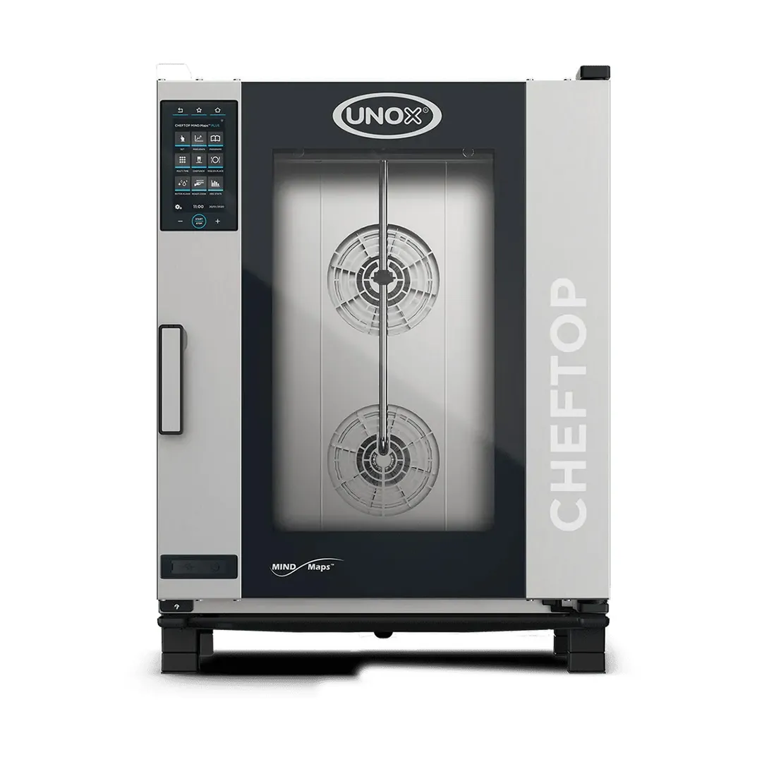 UNOX XAVC-1011-EPLM Half Size 10 Pan Electric Combi Oven w/ MIND.Maps Plus Touchscreen, Steam Generator
