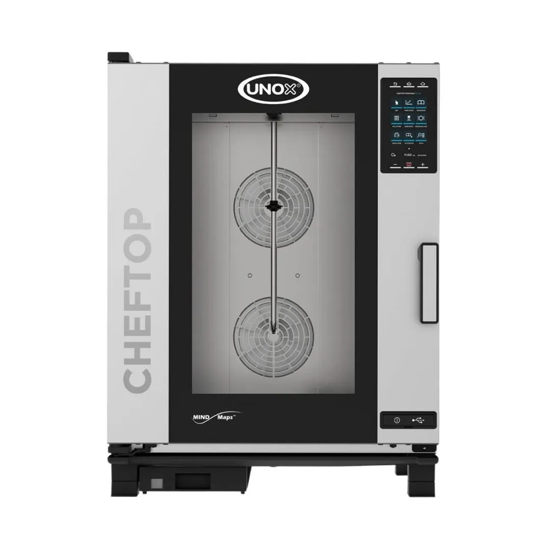 UNOX XAVC-1011-GPRM Full Size 10 Pan Gas Combi Oven w/ MIND.Maps Plus, Touchscreen, Steam Generator, 75.000 BTU