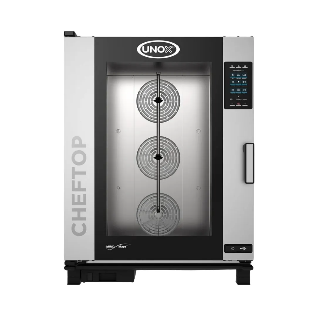 UNOX XAVC-10FS-GPRM Full Size 10 Pan Gas Combi Oven w/ MIND.Maps Touchscreen, 119.425 BTU