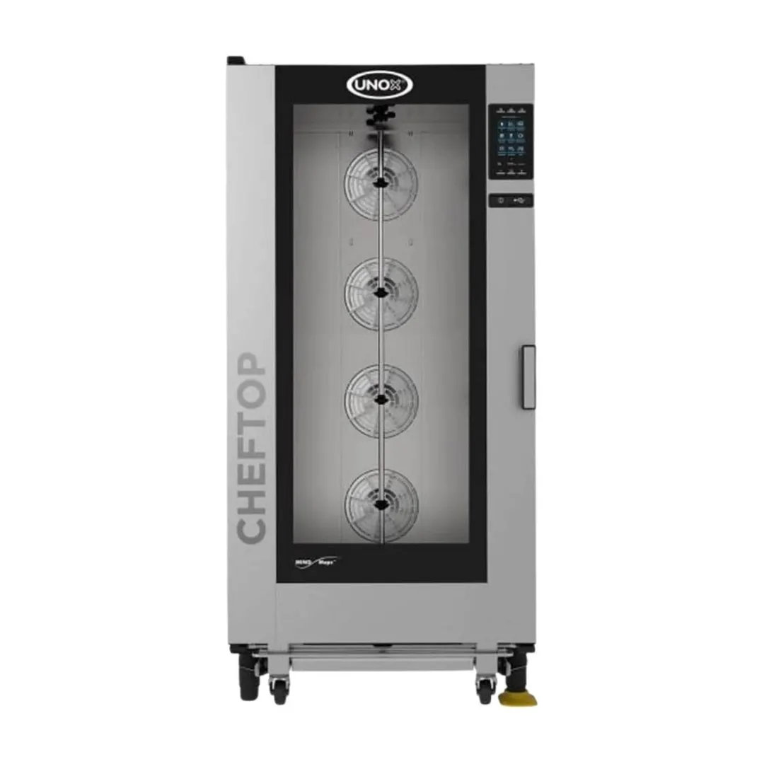 UNOX XAVL-2021-DPRS Full Size 20 Pan Electric Combi Oven w/ MIND.Maps Touchscreen, Steam Generator, 208/240V
