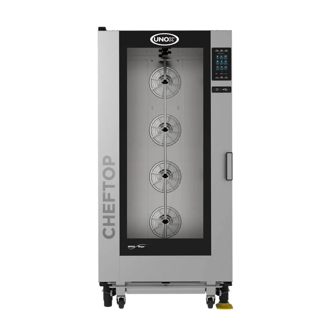 UNOX XAVL-2021-HPRS Full-Size 20 Pan Electric Combi Oven w/ MIND.Maps Touchscreen, Steam Generator, 208/240V