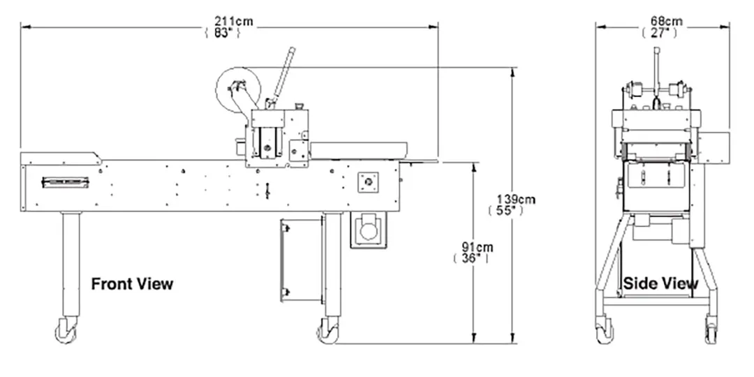 Oliver 1808 Speedseal MX Tray Lidder – 35 packs/min, 8-1/2"W x 10"L x 3-1/4"D, 9" roll, auto‑seal, 10A 200‑240V