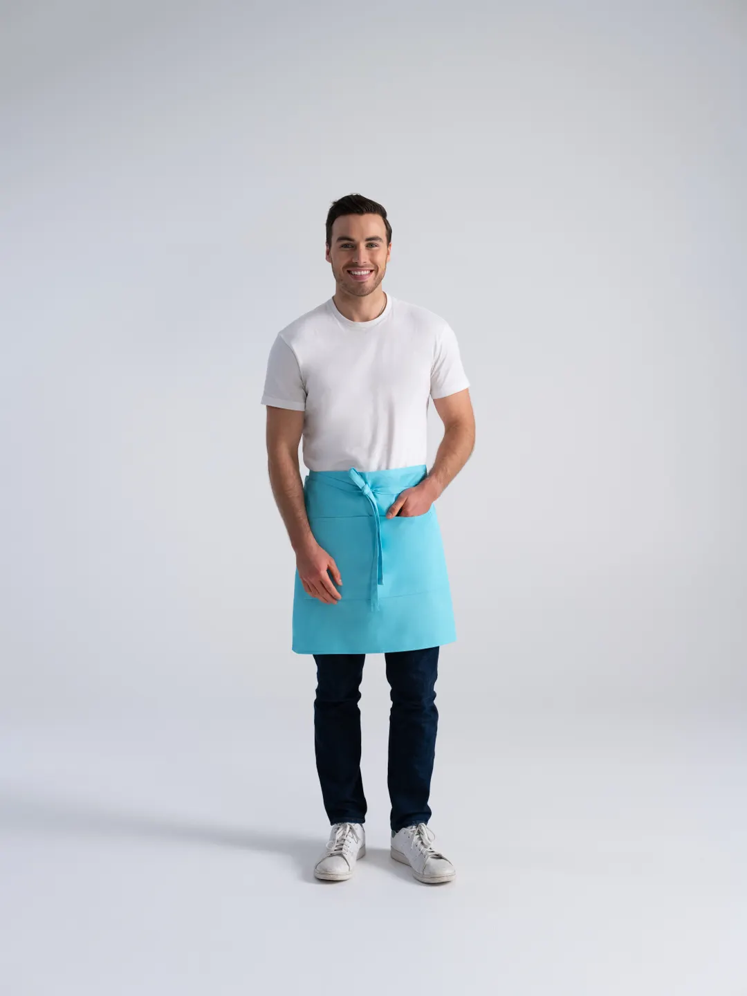 Chef Works F28-TUR-0 - Turquoise Waist Apron, 19"L x 27.5"W, Poly/Cotton, Unisex - 1/Case