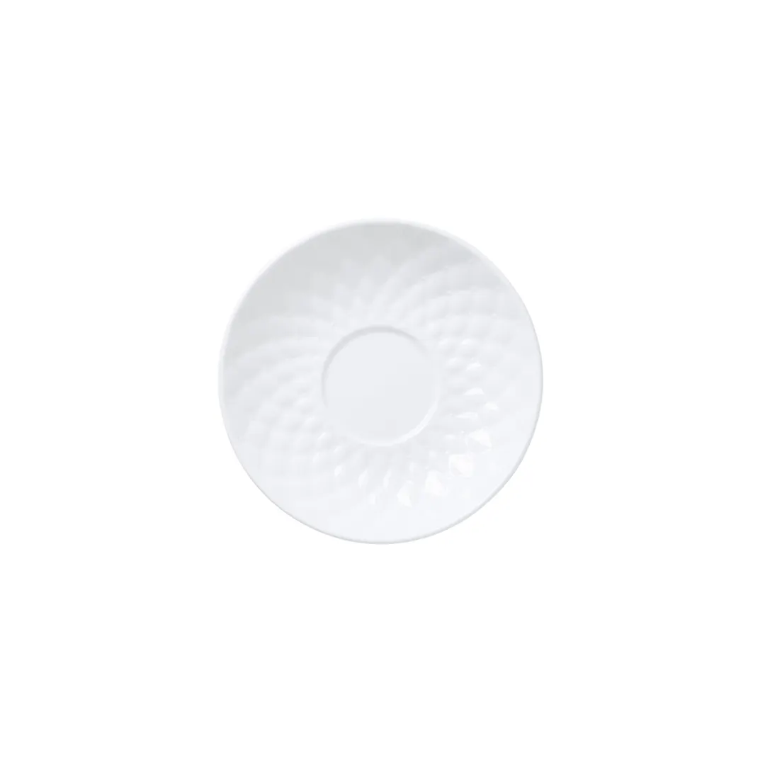 Steelite 85000AND0680 - 6" White Chesterfield Round Bone China Saucer, 6.0" Diameter - 1 Dozen