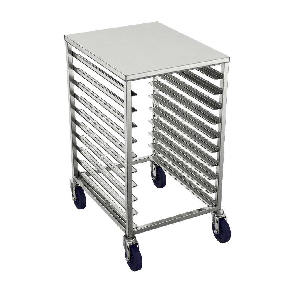Winholt AL-1810-H-PT Mobile Half Size End Load Pan Rack w/ (10) 18" X 26" Pan Capacity
