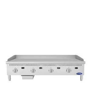 Atosa USA ATG-4824-S 48" Countertop Gas Griddle with 4 Burners & 1" Thick Steel Plate - 120,000 BTU