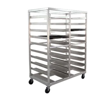 Doyon O1620 Mobile Aluminum Oval Tray Storage Rack, Capacity of 20 Trays