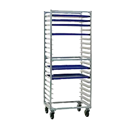 Doyon O8620D Aluminum Bun Pan Rack, Open Sides, Holds 20 Trays, End Loading