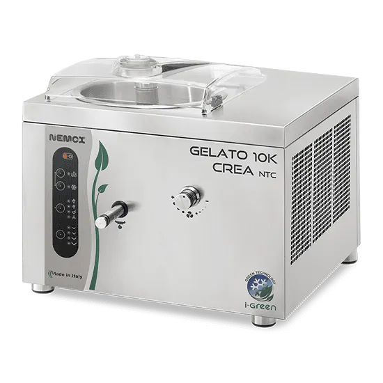 Eurodib GELATO10KCREA Countertop Gelato Freezer, 22 lb/hr, 12-15 min, 650 W 120V, Lid, Casters, R290