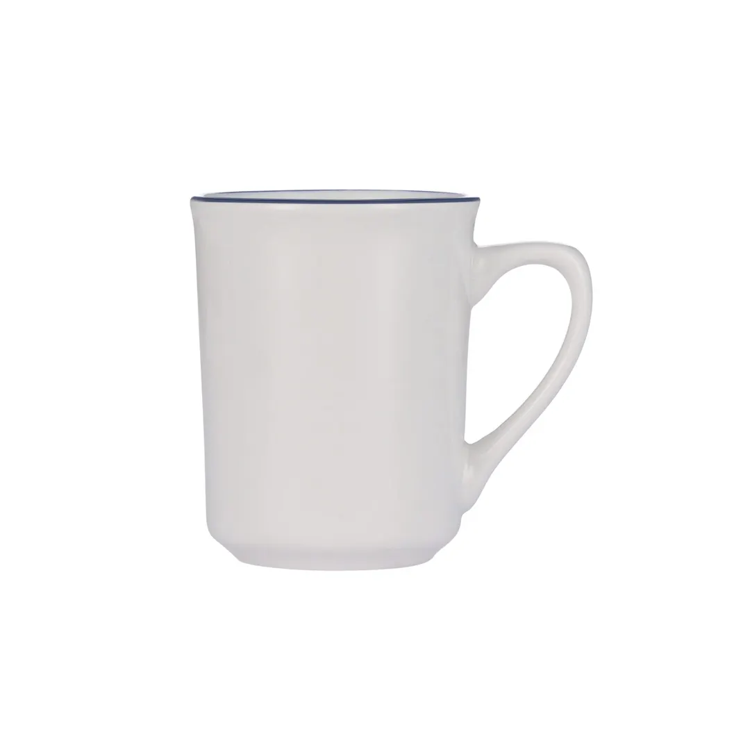 Libbey 114223 China Mug, 8.5 Oz (4"½ Dia. x 3¾" H) Blue Porcelain, Non‑Stackable - 1/Case