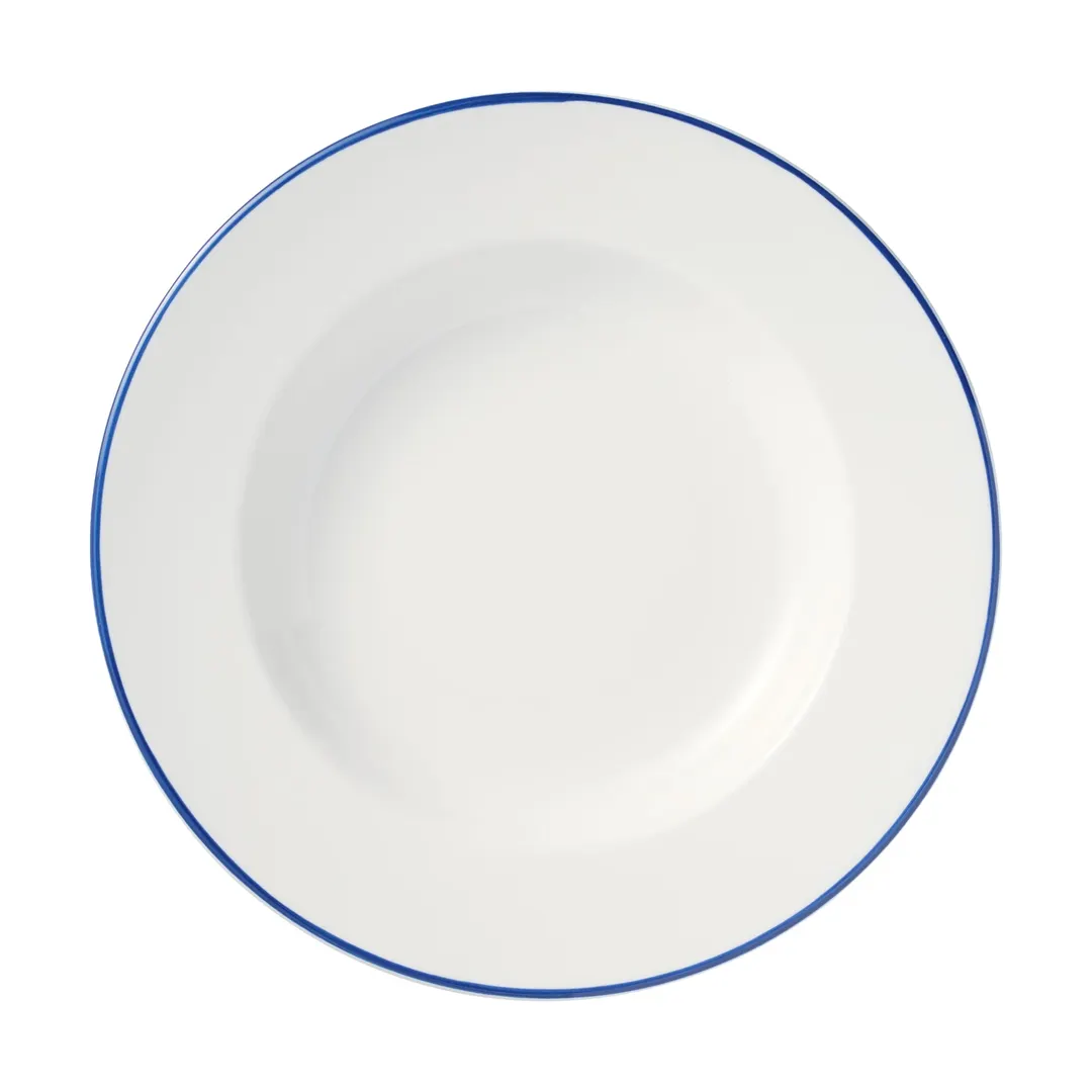 Libbey 114225 Porcelana Linea Pasta Bowl, 12" x 1-5/8" , 30 oz Round Blue Porcelain, Case