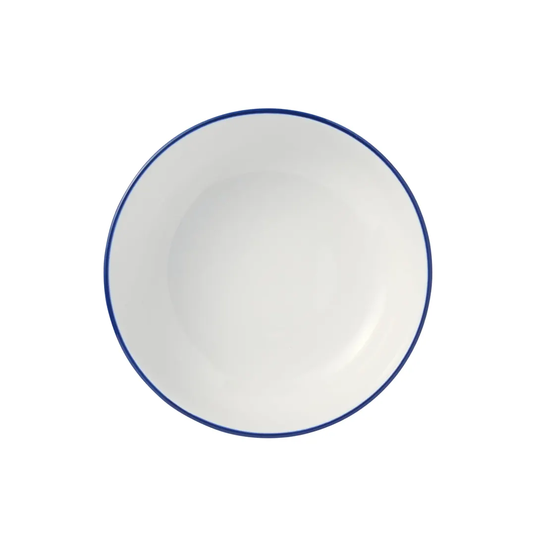 Libbey 114227 - Porcelana Linea Nestabowl, 34 Oz (1 L) Round Blue Bowl, 7" Dia x 2-3/8" H - 1/Case