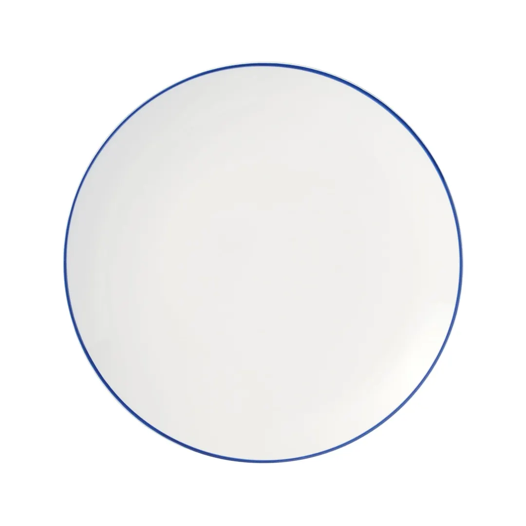 Libbey 114235 Coupe Plate – 10½" Dia x 1¼" H, Round Porcelain, Blue, Curved Edge, Coupe Rim - Case