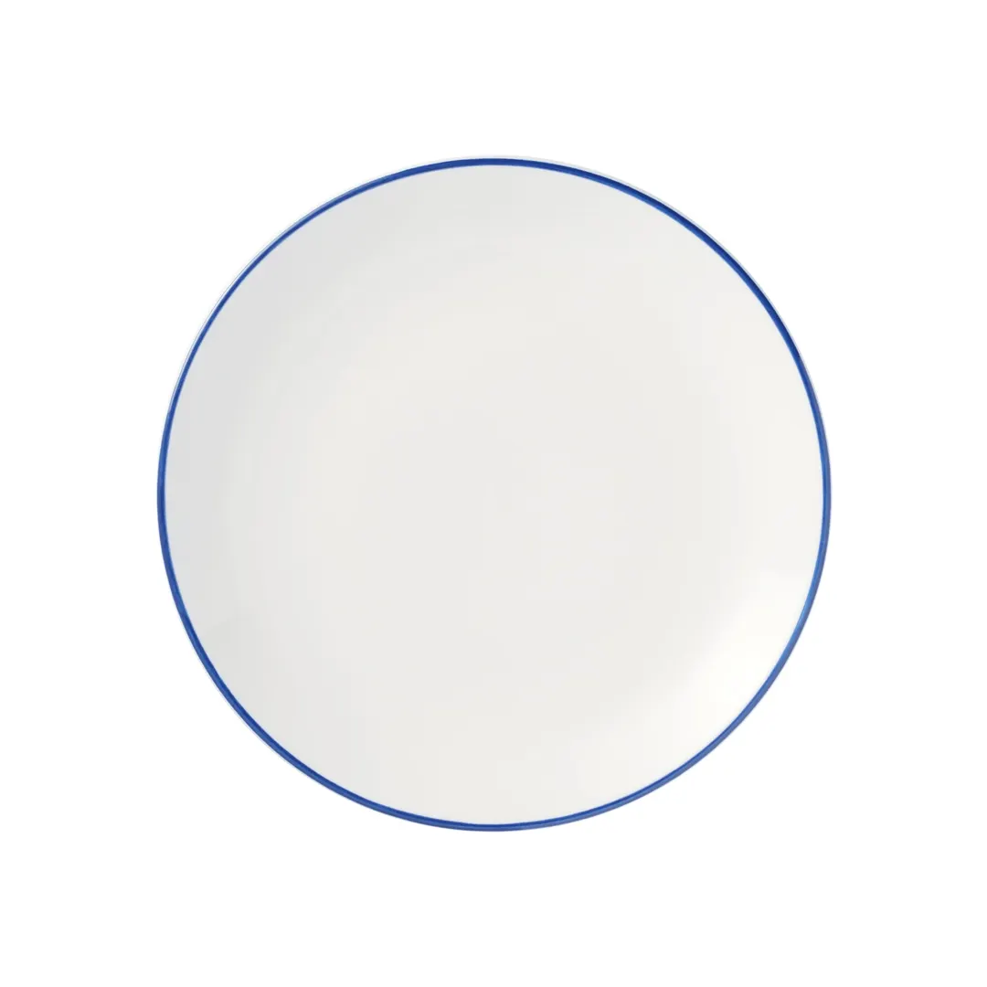 Libbey 114237 - Round China Plate, 8¼" Dia x 1" H, Porcelain, Blue, Coupe Rim - Case