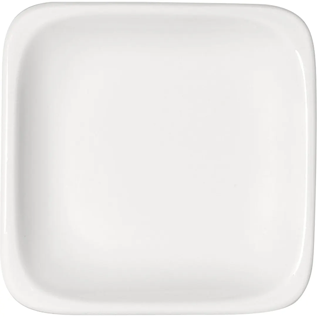 Libbey 611151912000000 Square China Plate, 6" x 6" Porcelain, Oven Microwave Safe - Case