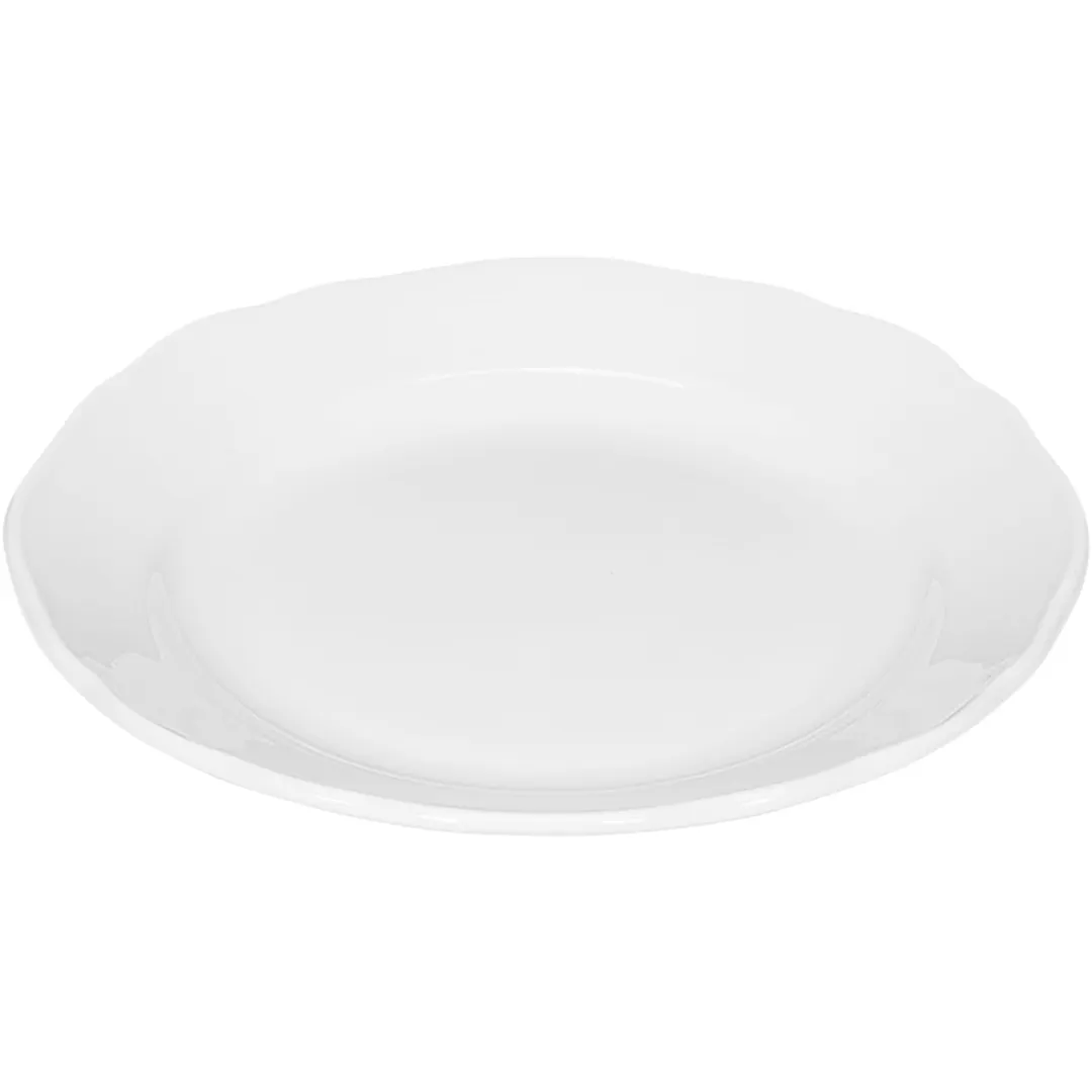 Libbey 645001512000000 - 6" Round Porcelain China Plate, Oven Microwave Safe, Dishwasher Safe - Case