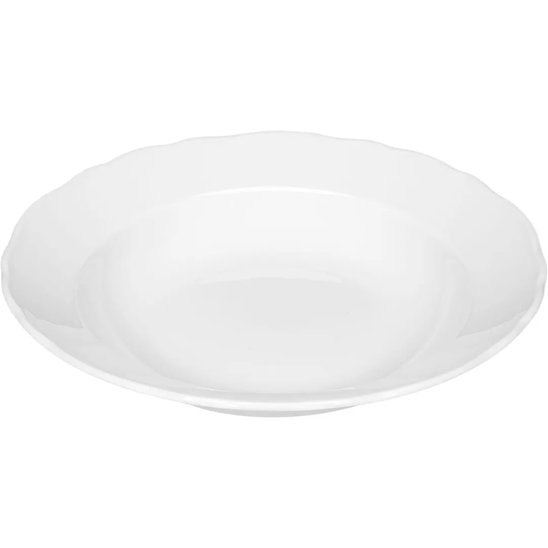 Libbey 645012812000000 - 11" Round Rim Porcelain China Plate, Oven/Microwave/Freezer Safe - 1/Case