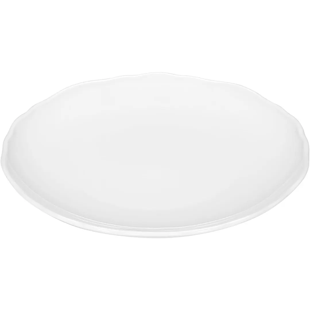 Libbey 645122012000000 7-7/8" Porcelain Plate with Coupe Rim, Oven Microwave Freezer Dishwasher Safe