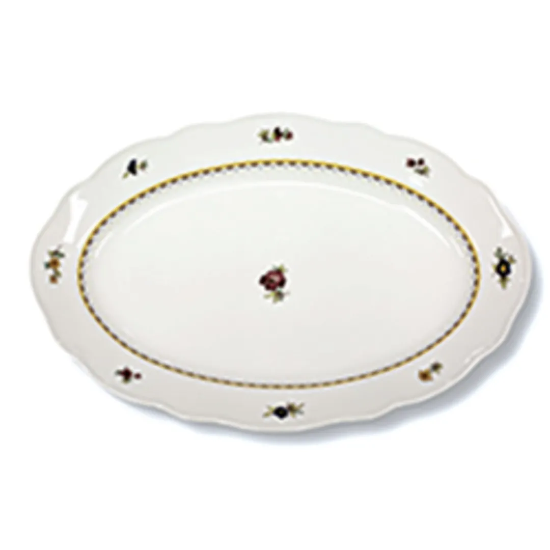 Libbey 645203511321011 Porcelain Platter 14" x 9-3/8" Oven/Freezer/Dishwasher Safe - 1/Case