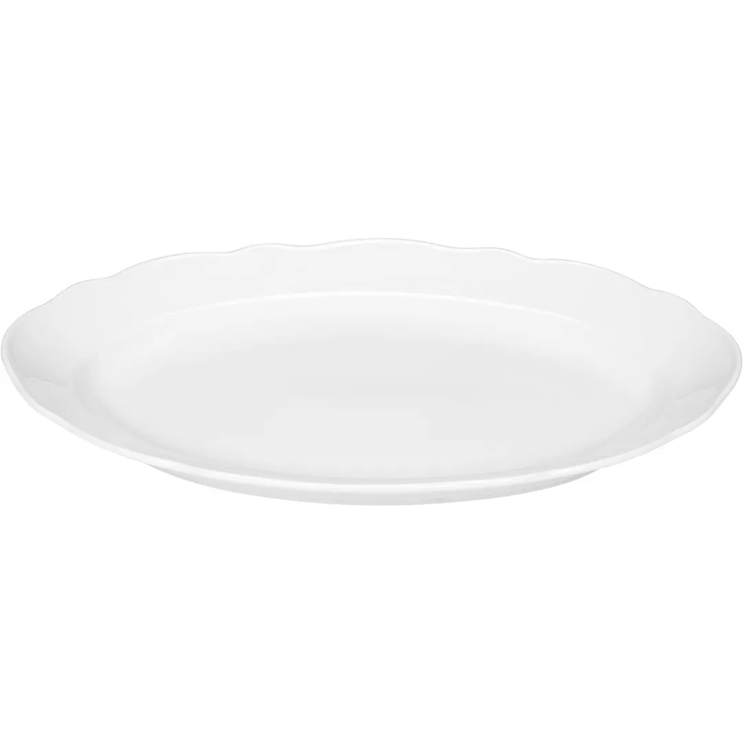 Libbey 645203512000000 China Oval Platter 14" x 9-3/8" Porcelain Oven/Microwave/Freezer Safe-1/Case