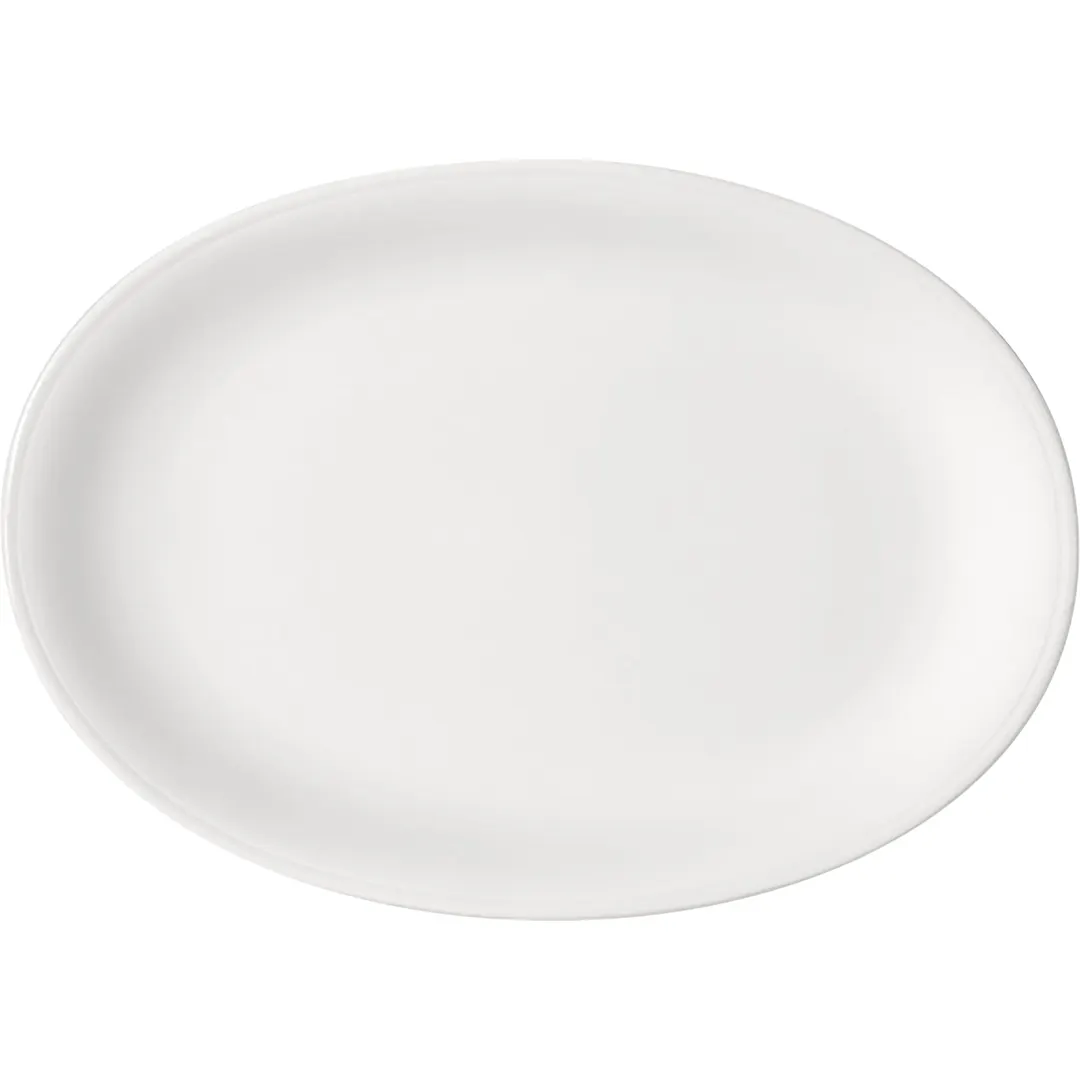 Libbey 654223712000000 Oval China Platter 14" x 10" Porcelain Oven/Microwave/Freezer Safe - 1/Case