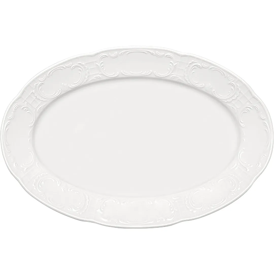 Libbey 657202812000000 Porcelain Platter, 11" x 7-2/7", Microwave/Freezer/Dishwasher Safe - Case