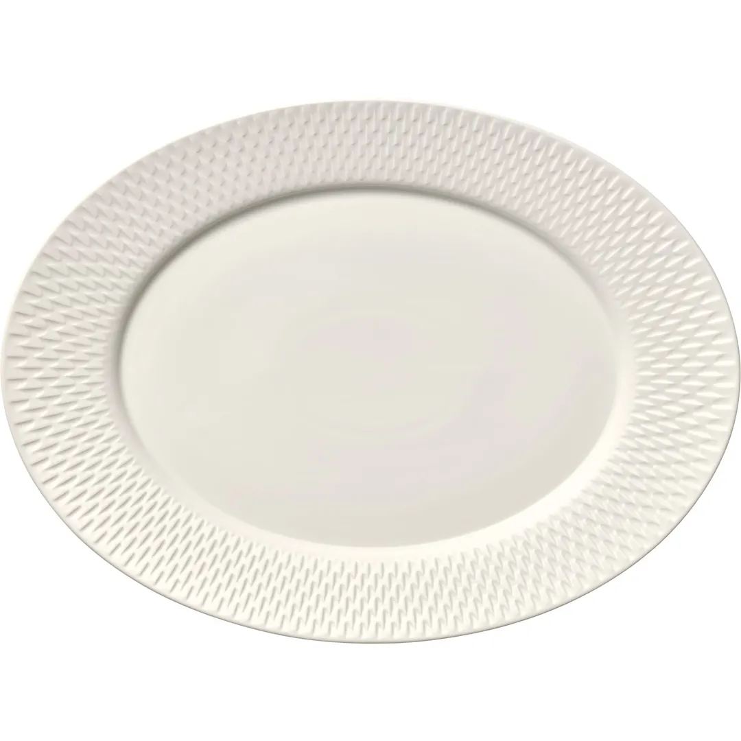 Libbey 669208362000000 Reflections Oval Porcelain Platter, 13" x 9-5/8", Oven Freezer/Dishwasher Safe