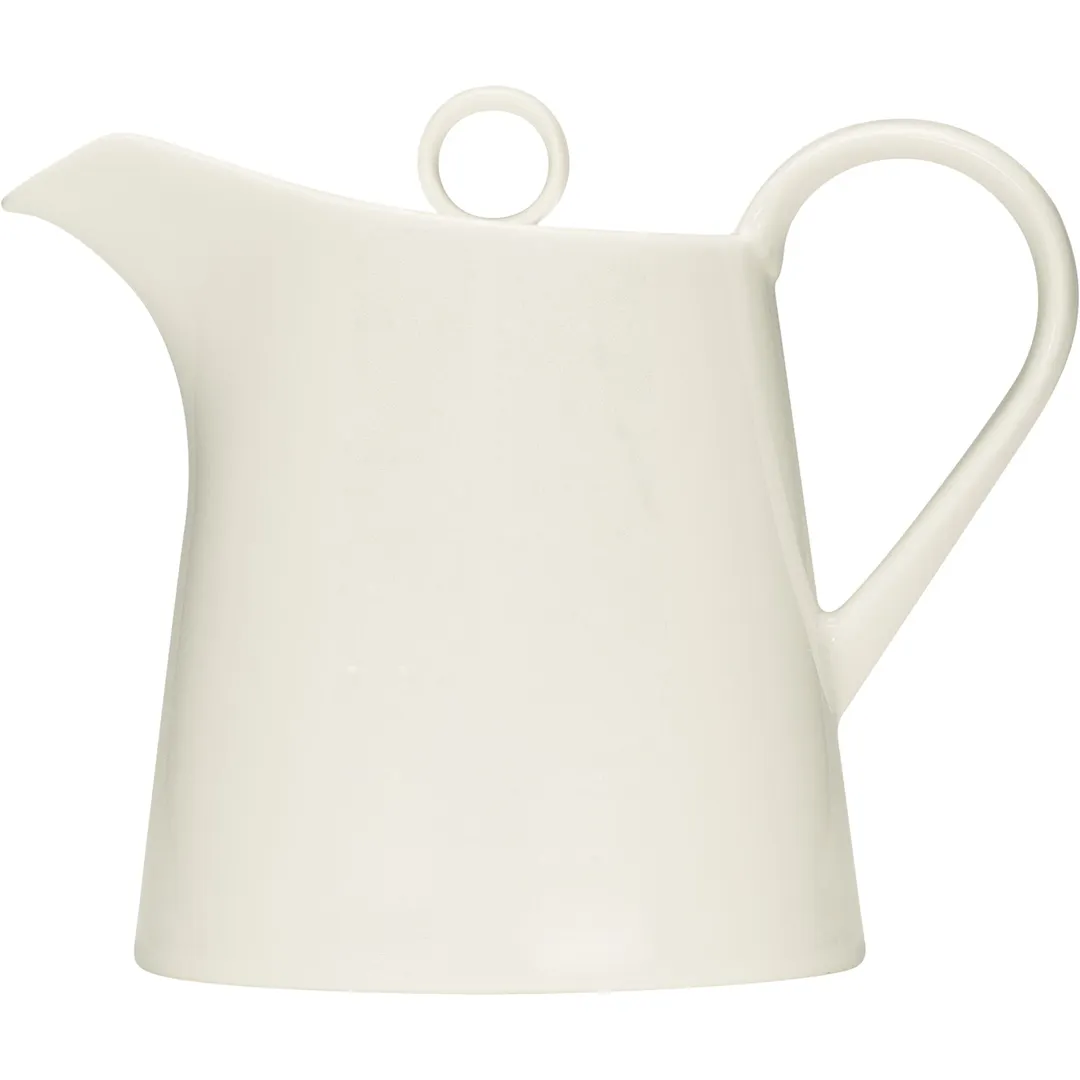 Libbey 669413063000000 - 10.1 oz Porcelain Coffee Pot, Lid, 6", Oven/Microwave/Freezer Safe - 1/Case