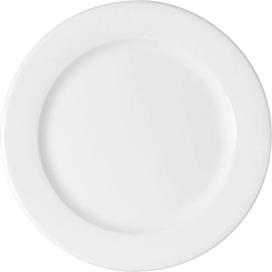 Libbey 670002012000000 - 7-7/8" Round Porcelain China Plate, Microwave Safe, Dishwasher Safe - Case
