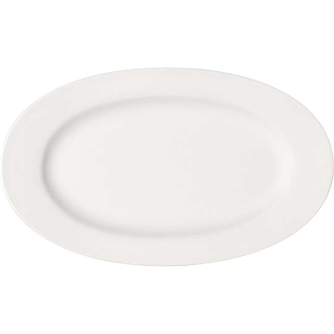 Libbey 670203312000000 Oval China Platter, 13" x 7-4/5" Porcelain, Microwave & Freezer Safe - Case